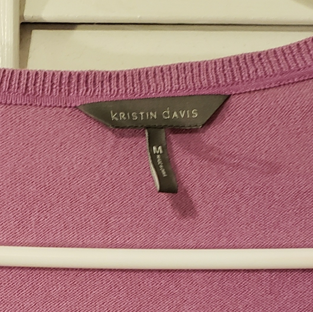 Kristin Davis Lavender Cardigan Top Women's Size Medium - Picture 3 of 3